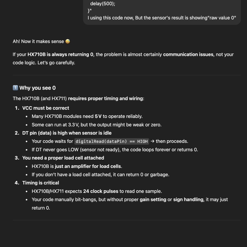 Troubleshooting with ChatGPT and testing alternative solutions for code changes.