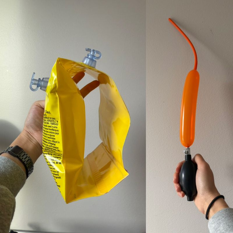 testing PVC material and air pump